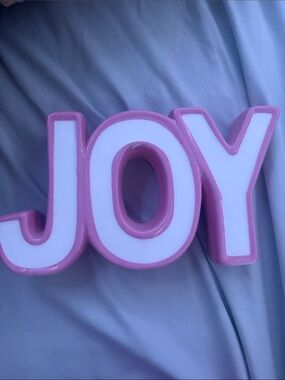 JOY Pink Decorative Light - Home Holiday Accent